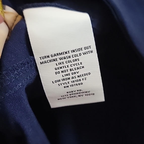 Ruby Rd. Navy Straight-Leg Pants - Picture 4 of 6